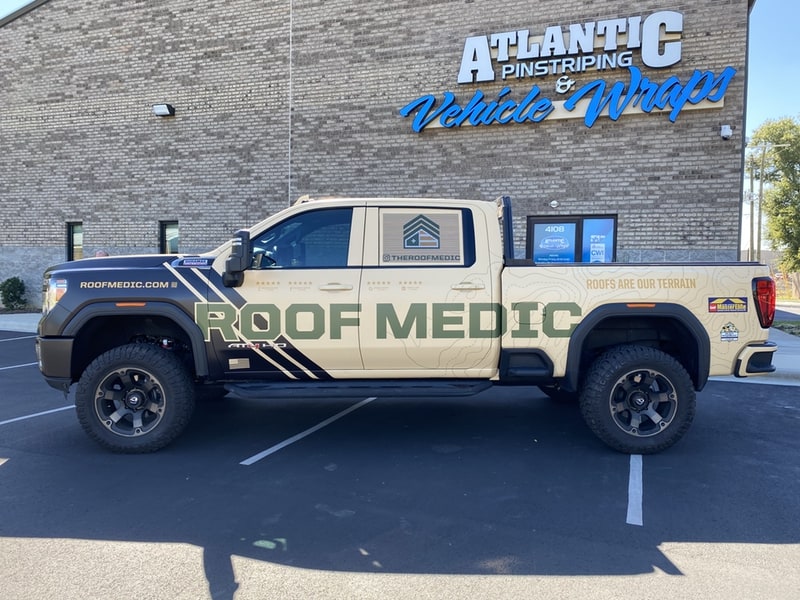 Roof Medic Truck Wrap