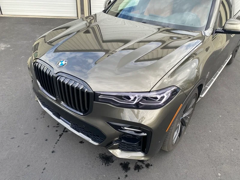 Glossy BMW showcasing a sleek car wrap finish from Atlantic Custom Wraps in Charlotte